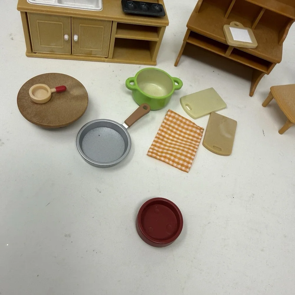 Calico Critters Furniture REPLACEMENT Kitchen Desk Chairs Accessories Lot EPOCH